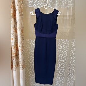 Reiss Midnight Blue Midi Dress